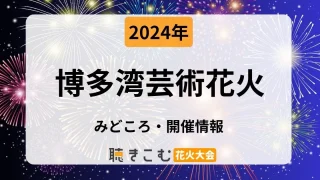 2024】博多湾芸術花火についてみどころや有料チケットや開催時間・場所など解説 | 聴きこむ花火大会