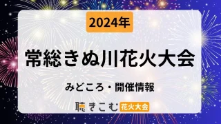 【2024】常総きぬ川花火大会が2024年9月21日(土)に開催！みどころや有料チケットや開催時間・場所など解説 | 聴きこむ花火大会